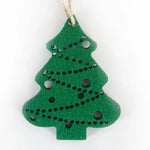 Felt Star Ornament Intricate Motif Hanging Cord