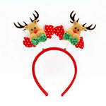 Festive Headband Santa Figurines & Sparkle Accents