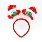 Festive Headband Santa Figurines & Sparkle Accents