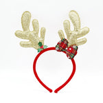 Festive Headband Santa Figurines & Sparkle Accents