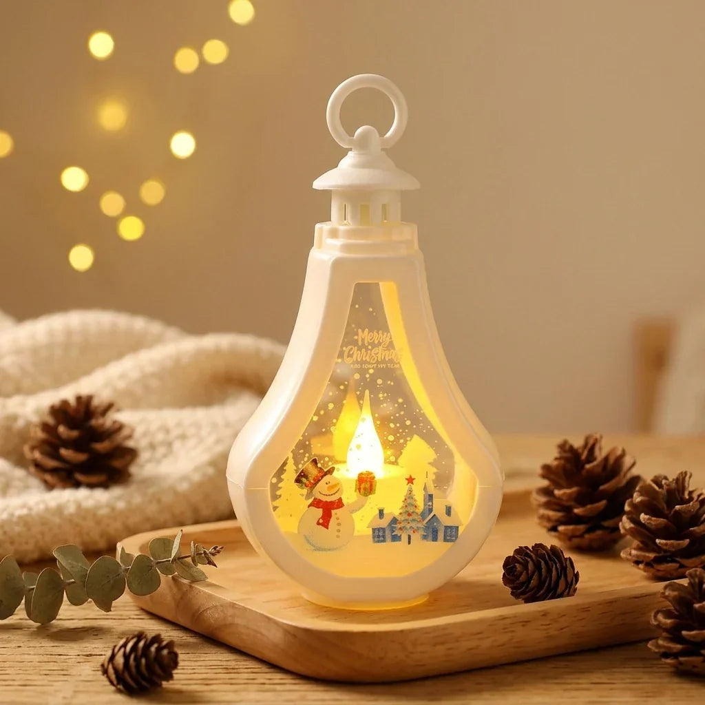 Festive Lantern Warm Glow Christmas Motif Indoor & Outdoor
