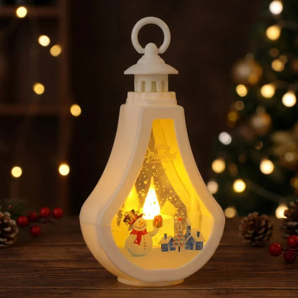 Festive Lantern Warm Glow Christmas Motif Indoor & Outdoor