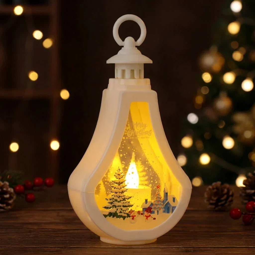 Festive Lantern Warm Glow Christmas Motif Indoor & Outdoor