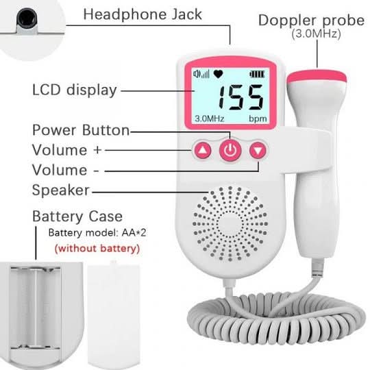 Fetal Doppler Portable LCD Heart Rate Monitor