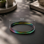 Fidget Toy Geometric Ring Design Reflective Metallic Finish