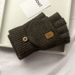 Fingerless Gloves Touchscreen Compatible Soft Acrylic Knit