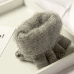 Fingerless Gloves Touchscreen Compatible Soft Acrylic Knit
