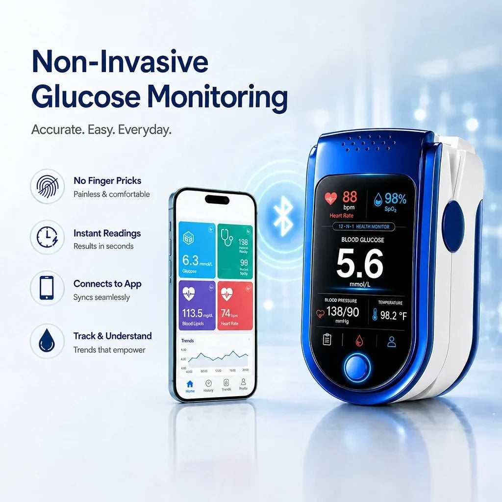 Fingertip Health Monitor Non-Invasive Needle-Free