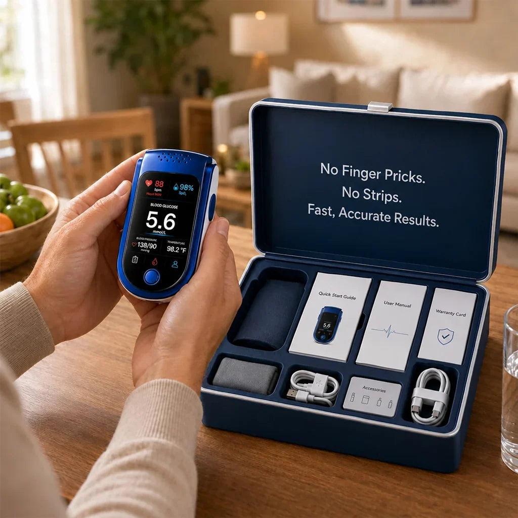 Fingertip Health Monitor Non-Invasive Needle-Free