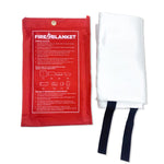 Fire Blanket Fiberglass 100 x 100 cm Wall-Mount Pouch