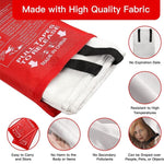 Fire Blanket Fiberglass 100 x 100 cm Wall-Mount Pouch