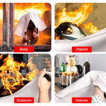 Fire Blanket Fiberglass 100 x 100 cm Wall-Mount Pouch