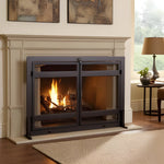 Fireplace Screen Wrought Iron Hinged Double Doors