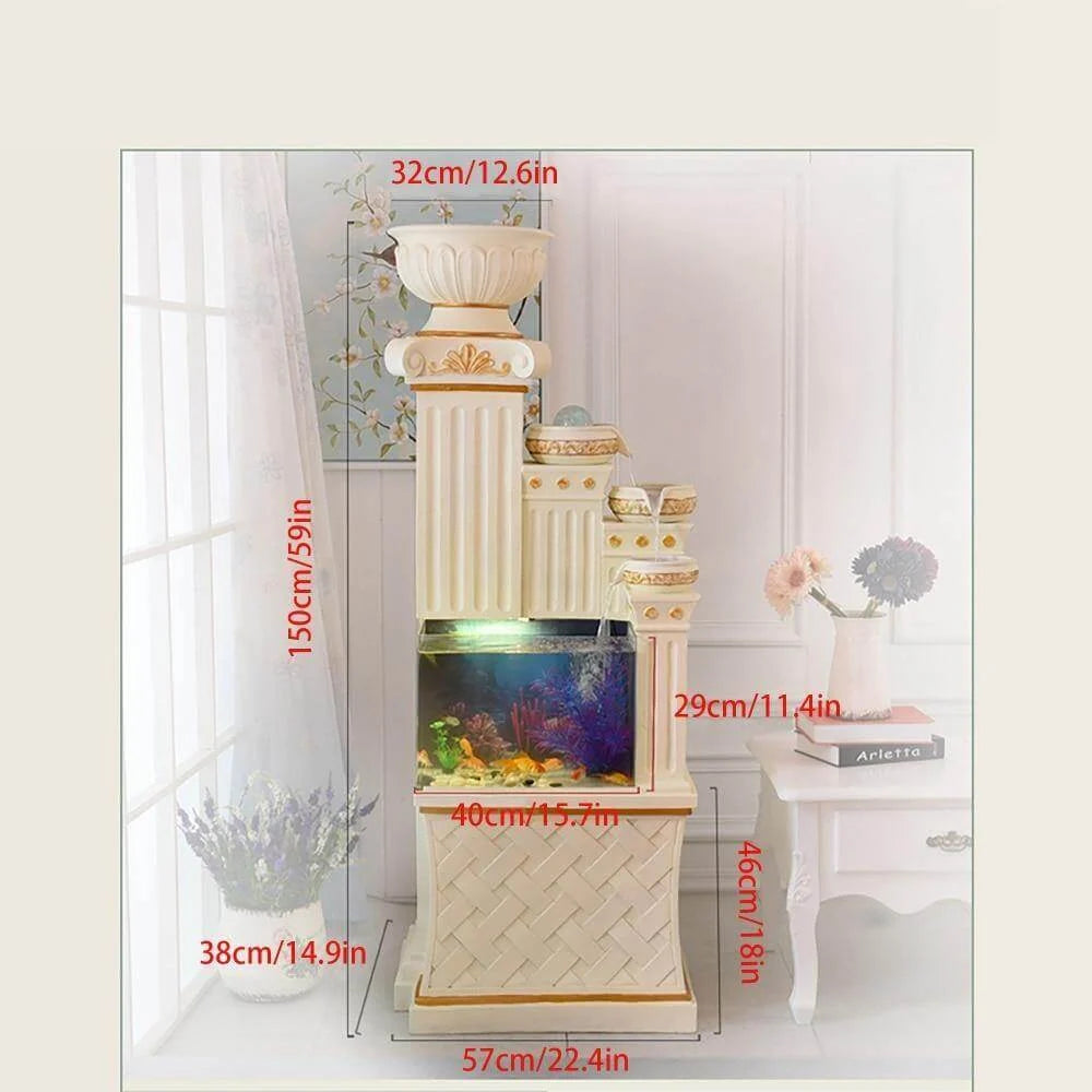 Fish Tank Roman Style White Finish