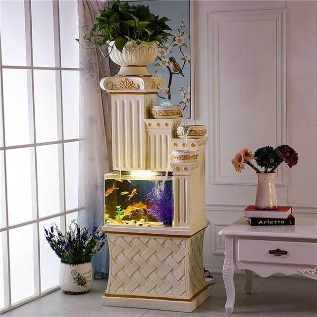 Fish Tank Roman Style White Finish