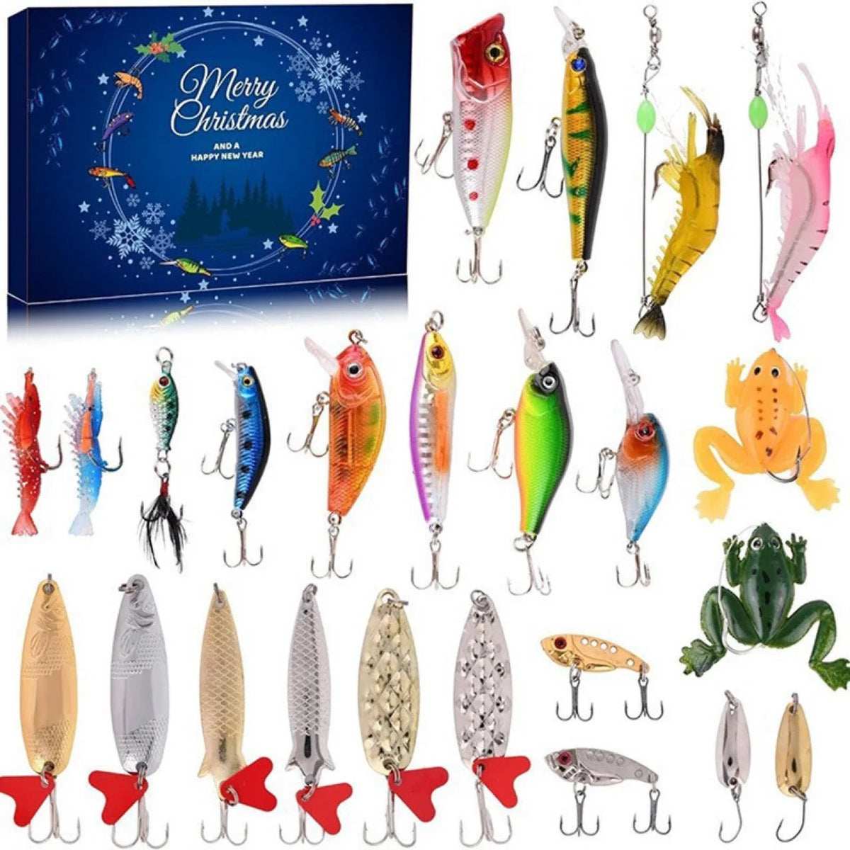 Fishing Advent Calendar 24-Day Assorted Tackle Set
