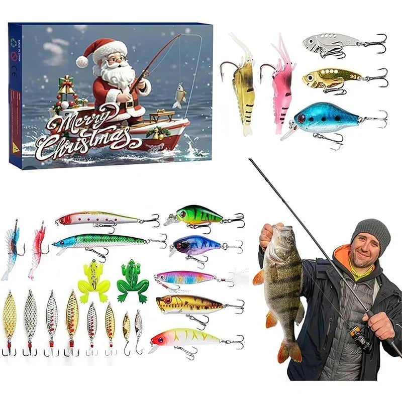 Fishing Advent Calendar 24-Day Assorted Tackle Set