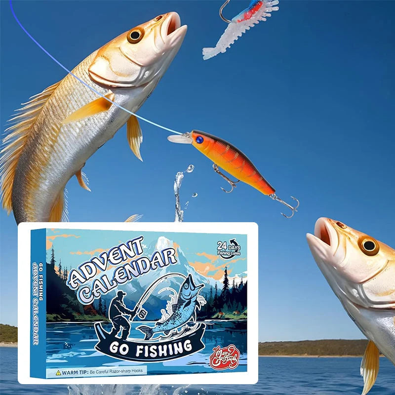 Fishing Advent Calendar 24-Day Assorted Tackle Set