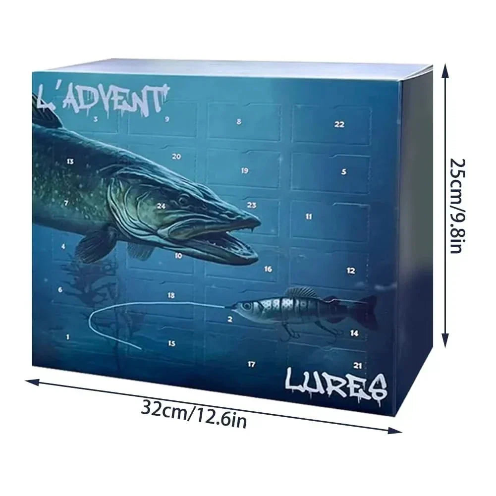 Fishing Advent Calendar 24 Unique Lures Freshwater & Saltwater