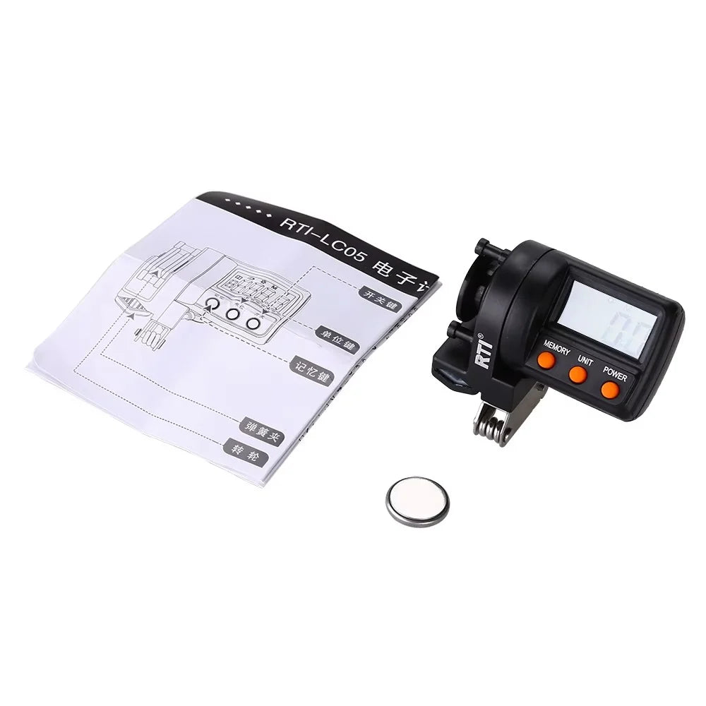 Fishing Line Counter LED Display Memory Clip-On Clamp