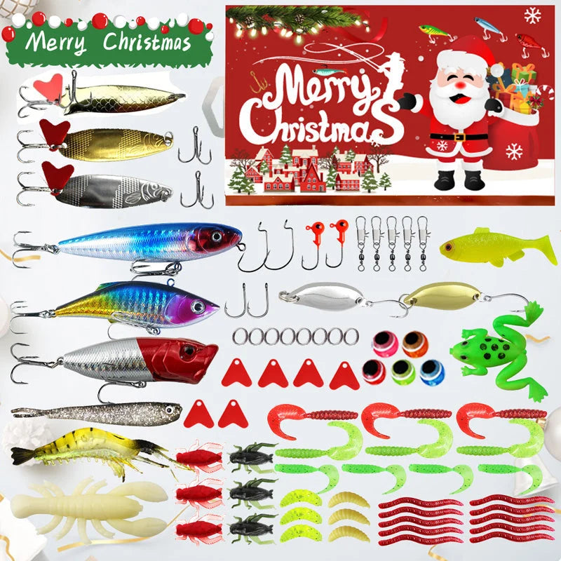 Fishing Lure Advent Calendar 24-Day Assorted Lure Set