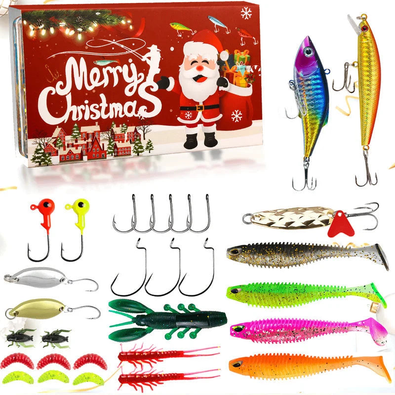 Fishing Lure Advent Calendar 24-Day Assorted Lure Set