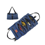 Fishing Reel Storage Bag Thick Canvas Grid Organizer Zippered