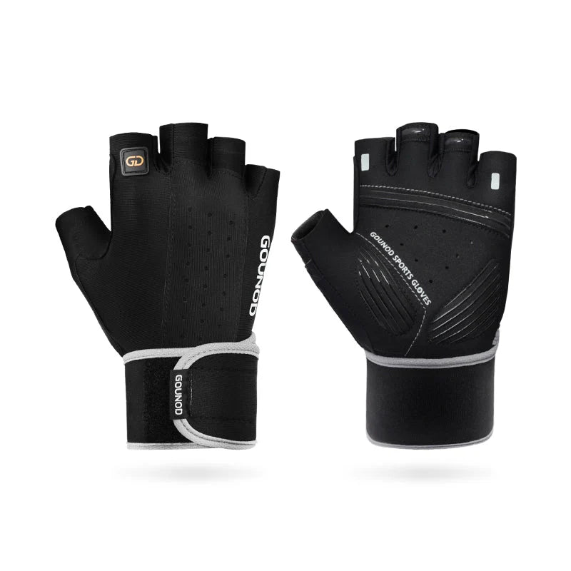 Fitness Gloves Non-Slip Grip Breathable Mesh Comfortable Fit