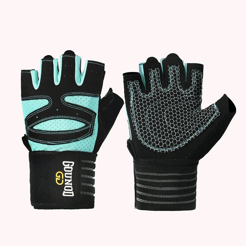 Fitness Gloves Non-Slip Grip Breathable Mesh Comfortable Fit