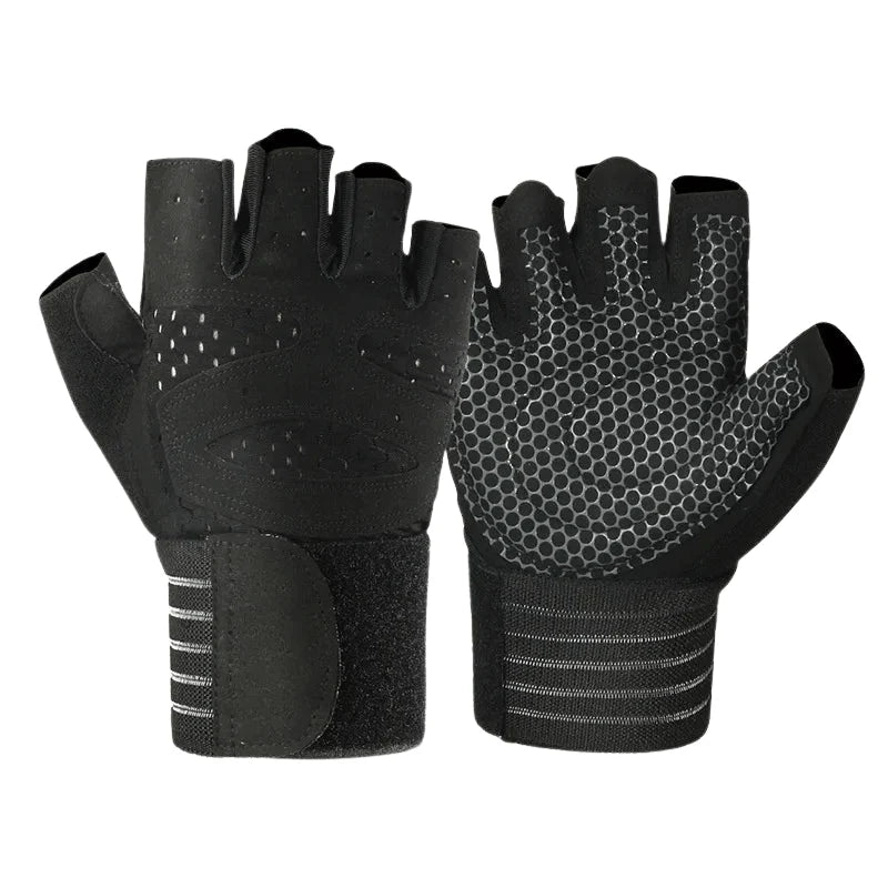 Fitness Gloves Non-Slip Grip Breathable Mesh Comfortable Fit