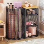 Fitness Storage Cart Yoga Mat Compartment Mesh Shelves & Drawer