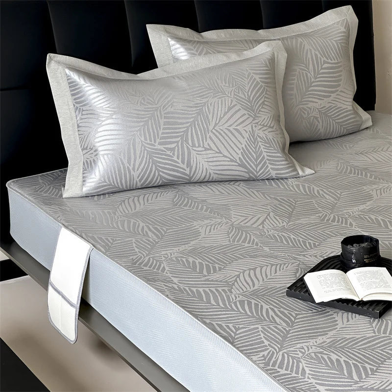 Fitted Sheet Jacquard Satin Reinforced Elastic Edges