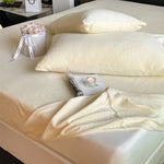 Fitted Sheet Set Velvety Microfiber Wrinkle-Resistant