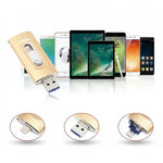 Flash Drive 3-in-1 Lightning USB-C USB-A Connectors