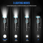 Flashlight Compact Rechargeable 1000 Lumens Magnetic Clip