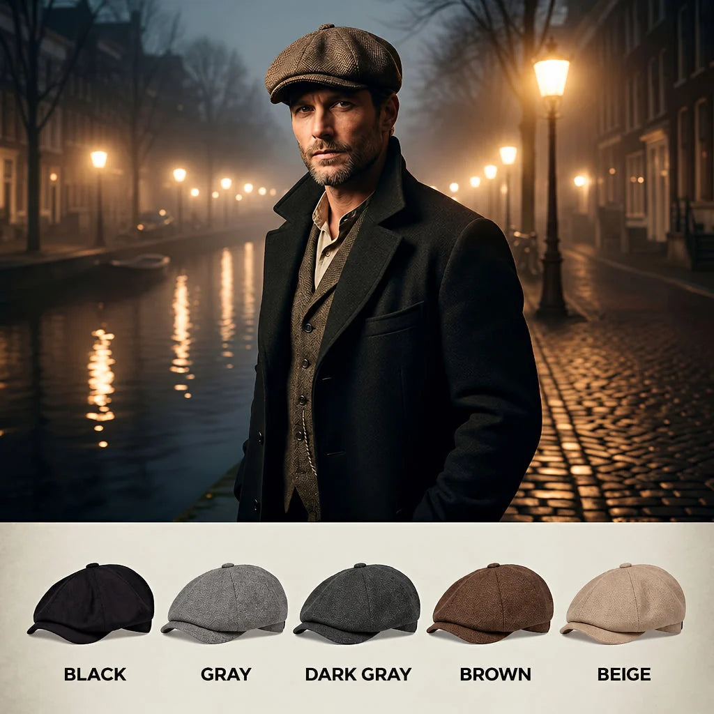 Flat Cap 100% Cotton Breathable Newsboy Design One Size Fits Most