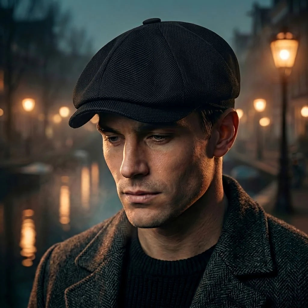 Flat Cap 100% Cotton Breathable Newsboy Design One Size Fits Most