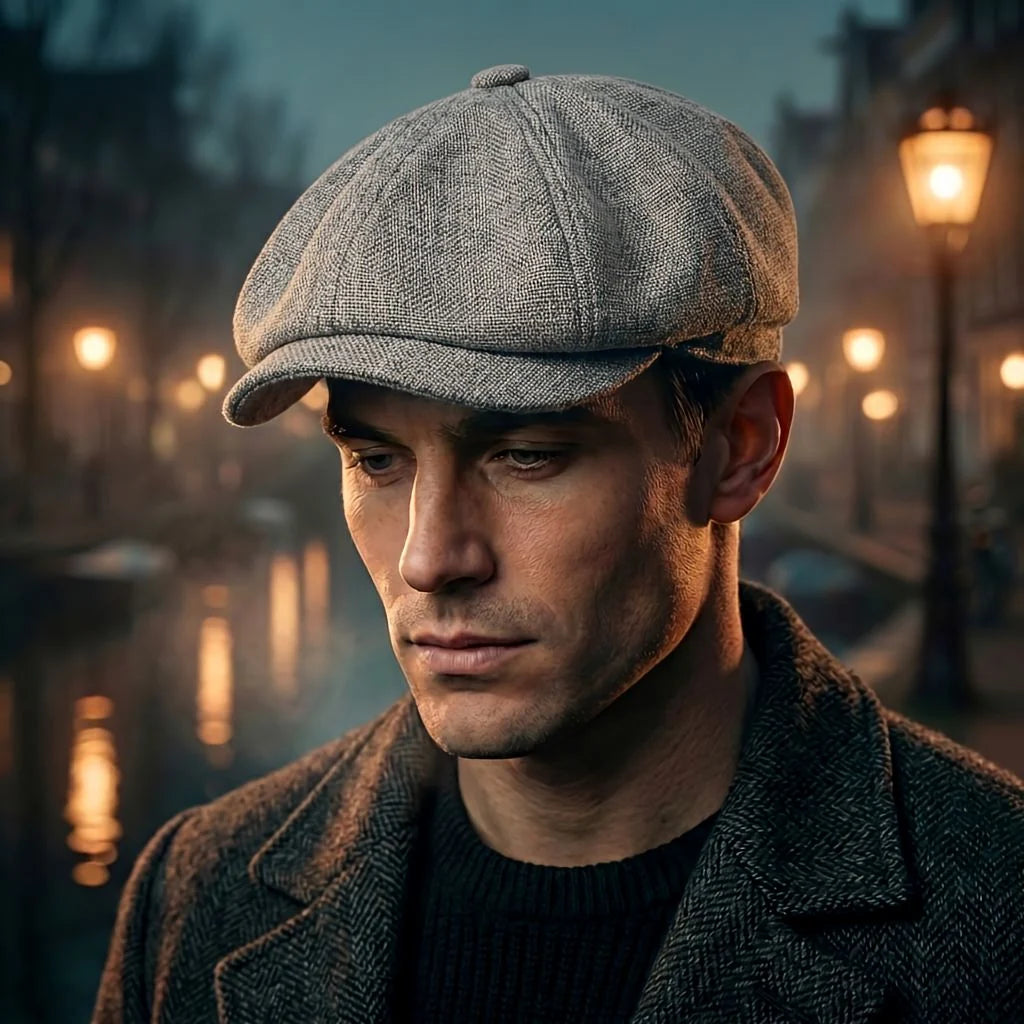Flat Cap 100% Cotton Breathable Newsboy Design One Size Fits Most