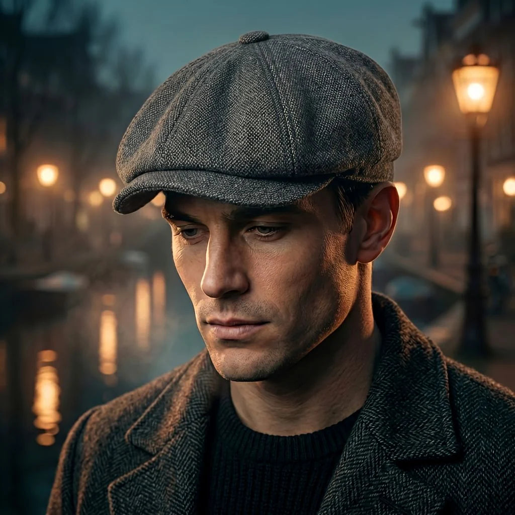 Flat Cap 100% Cotton Breathable Newsboy Design One Size Fits Most