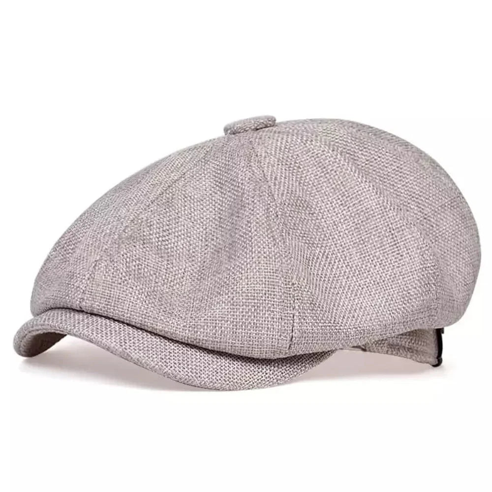 Flat Cap 100% Cotton Breathable Newsboy Design One Size Fits Most