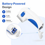 Flea Comb Battery-Powered Stainless Steel Detachable Head