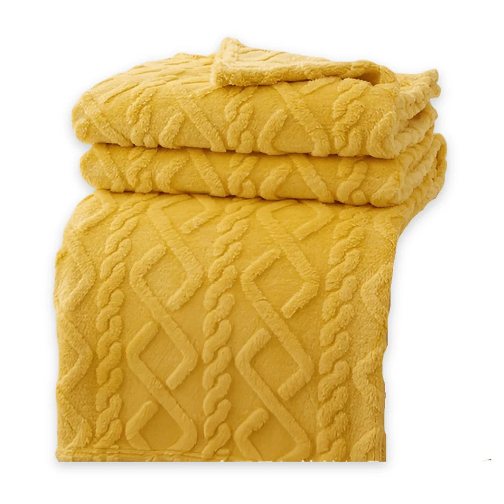 Fleece Blanket Double-Layer Breathable Machine-Washable