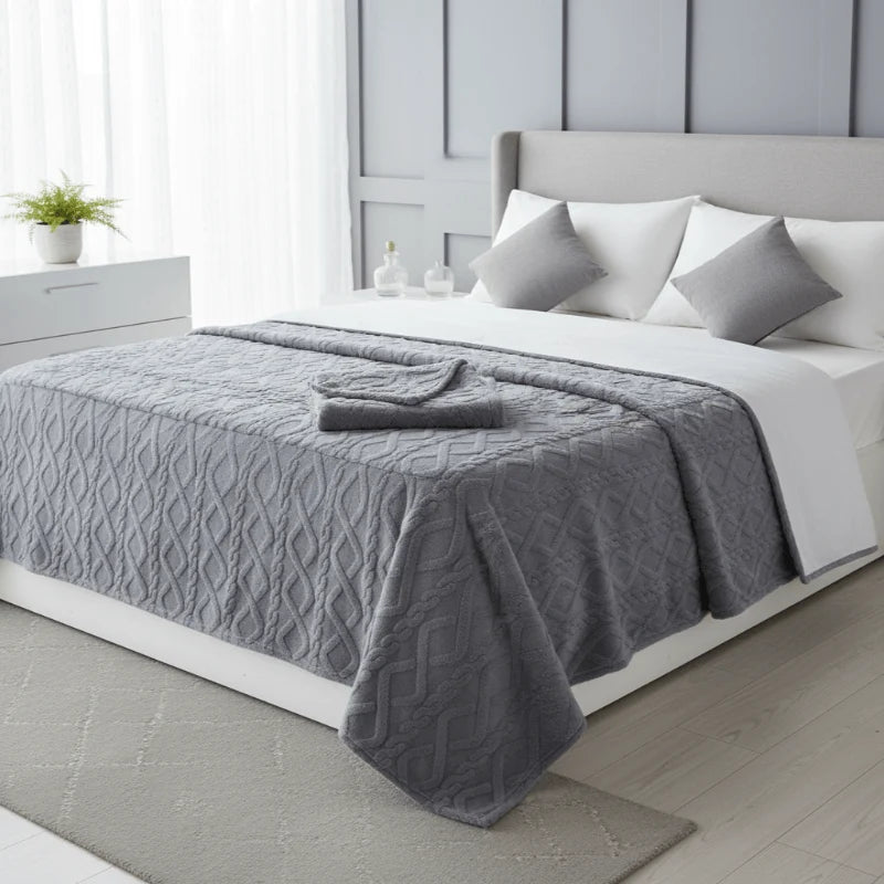 Fleece Blanket Double-Layer Breathable Machine-Washable