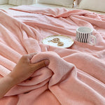 Fleece Blanket Plush Machine-Washable Quick-Drying