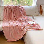 Fleece Blanket Plush Machine-Washable Quick-Drying
