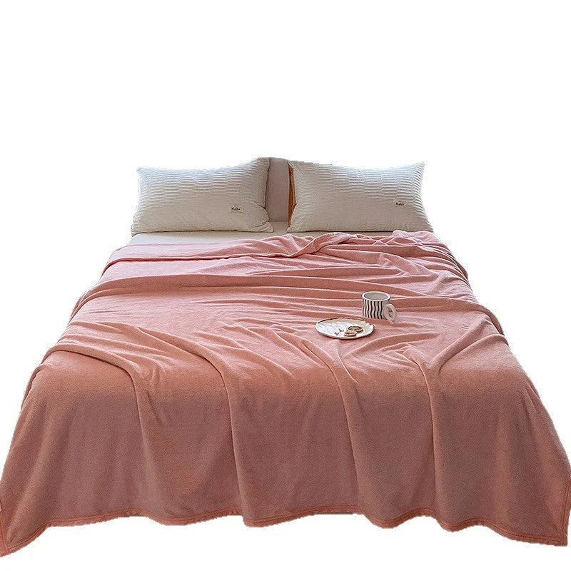 Fleece Blanket Plush Machine-Washable Quick-Drying