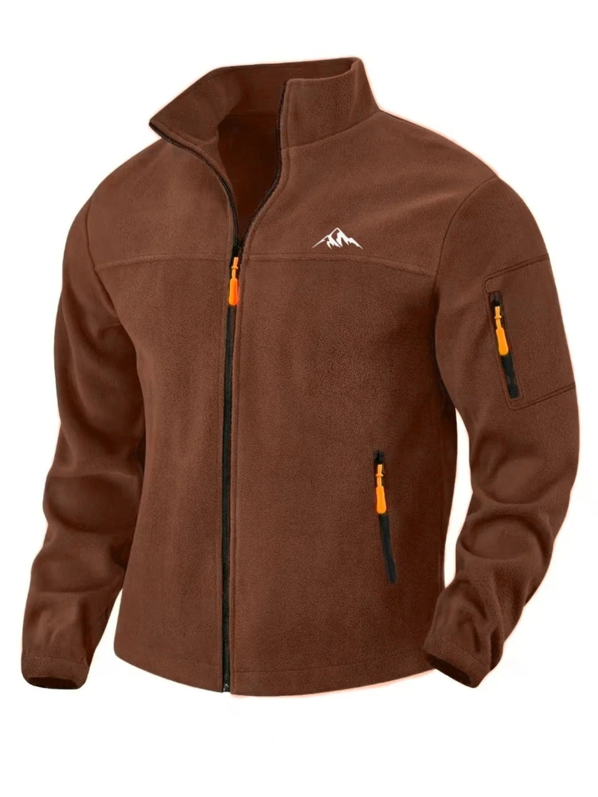 Fleece Jacket Windproof Stretch Full-Zip Stand Collar