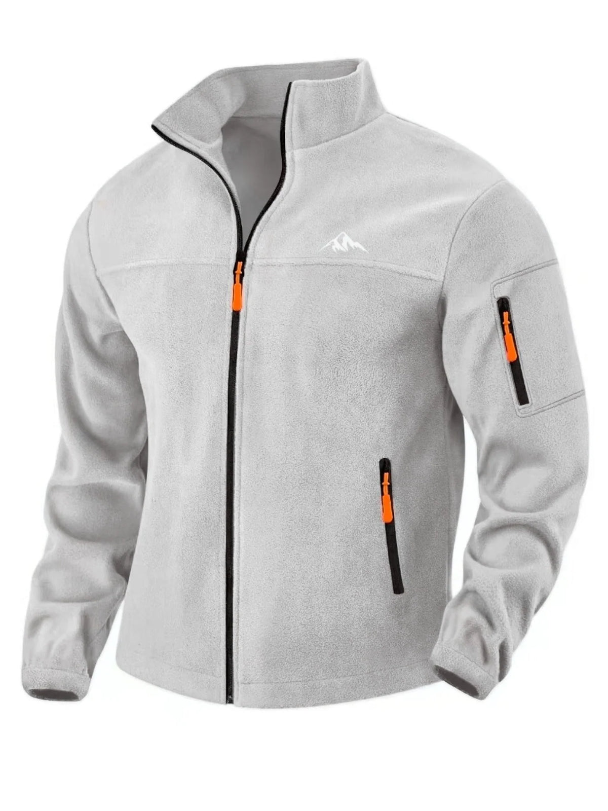 Fleece Jacket Windproof Stretch Full-Zip Stand Collar