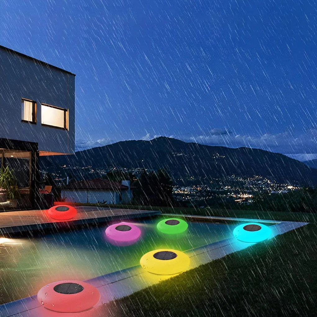 Floating Pond Light Solar-Powered RGB Remote Control Waterproof