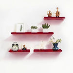 Floating Shelf Acrylic Wall-Mounted Single-Level Display Shelf